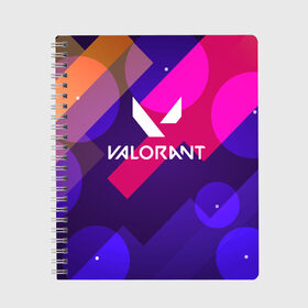 Тетрадь с принтом Valorant , 100% бумага | 48 листов, плотность листов — 60 г/м2, плотность картонной обложки — 250 г/м2. Листы скреплены сбоку удобной пружинной спиралью. Уголки страниц и обложки скругленные. Цвет линий — светло-серый
 | brimstone | coba | csgo | cypher | jett | phoenix | riot games | sage | valorant | viper | валарант | валорант | кс