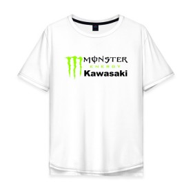Мужская футболка хлопок Oversize с принтом KAWASAKI (Z) , 100% хлопок | свободный крой, круглый ворот, “спинка” длиннее передней части | Тематика изображения на принте: bike | energy | kawasaki | monster | monster energy | moto | motocross | ninja | sport | zzr | кавасаки | кавасаки ниндзя | монстер энерджи | монстр | мото | мотокросс | ниндзя | спорт | энергия