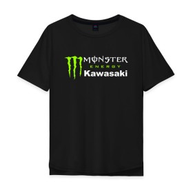 Мужская футболка хлопок Oversize с принтом KAWASAKI (Z) , 100% хлопок | свободный крой, круглый ворот, “спинка” длиннее передней части | Тематика изображения на принте: bike | energy | kawasaki | monster | monster energy | moto | motocross | ninja | sport | zzr | кавасаки | кавасаки ниндзя | монстер энерджи | монстр | мото | мотокросс | ниндзя | спорт | энергия