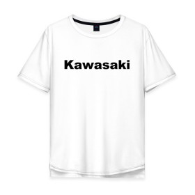 Мужская футболка хлопок Oversize с принтом KAWASAKI (Z) , 100% хлопок | свободный крой, круглый ворот, “спинка” длиннее передней части | bike | kawasaki | moto | motocycle | ninja | sportmotorcycle | zzr | кавасаки | кавасаки ниндзя | мото | мотоспорт | ниндзя