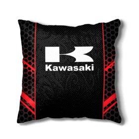 Подушка 3D с принтом KAWASAKI (Z) , наволочка – 100% полиэстер, наполнитель – холлофайбер (легкий наполнитель, не вызывает аллергию). | состоит из подушки и наволочки. Наволочка на молнии, легко снимается для стирки | bike | kawasaki | moto | motocycle | ninja | sportmotorcycle | zzr | кавасаки | кавасаки ниндзя | мото | мотоспорт | ниндзя