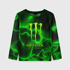 Детский лонгслив 3D с принтом MONSTER ENERGY , 100% полиэстер | длинные рукава, круглый вырез горловины, полуприлегающий силуэт
 | Тематика изображения на принте: energy | honda | mercedes | monster energy | porsche | racing | sport | toyota | автомобил | автомобильные | марка | машины | митсубиси | монстр | монстр энерджи | порше | спорт | тесла | тойота | хонда