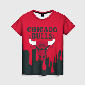 Женская футболка 3D с принтом Chicago Bulls. , 100% полиэфир ( синтетическое хлопкоподобное полотно) | прямой крой, круглый вырез горловины, длина до линии бедер | Тематика изображения на принте: 23 | air jordan | bulls | chicago bulls | jordan | michael jordan | nba | paris saint germain | psg | red | sport | быки | джордан | майкл джордан | псж | спорт | чикаго буллс