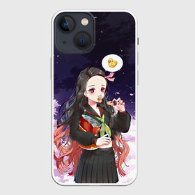 Чехол для iPhone 13 mini с принтом Незуко ,  |  | anime | blade demon | demon slayer | kamado | kimetsu no yaiba | nezuko | аниме | демон | зенитсу | камадо | киметсу | клинок рассекающий демонов | недзуко | незуко | тандзиро | юноске