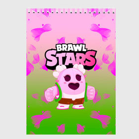 Скетчбук с принтом Sakura Spike Brawl Stars , 100% бумага
 | 48 листов, плотность листов — 100 г/м2, плотность картонной обложки — 250 г/м2. Листы скреплены сверху удобной пружинной спиралью | brawl | brawl stars | sakura spike | spike | бравл | бравл кактус | бравл старс | кактус | сакура спайк | спайк | спайк бравл старс