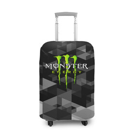 Чехол для чемодана 3D с принтом MONSTER ENERGY , 86% полиэфир, 14% спандекс | двустороннее нанесение принта, прорези для ручек и колес | black monster | bmx | claw | cybersport | energy | monster | monster energy | moto | motocross | race | sport | киберспорт | когти | монстер энерджи | монстр | мото | мотокросс | ралли | скейтбординг | спорт | энергия