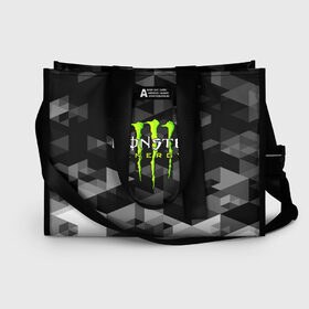 Сумка-шоппер 3D с принтом MONSTER ENERGY , 100% полиэстер | застегивается на металлическую кнопку; внутренний карман застегивается на молнию. Стенки укреплены специальным мягким материалом, чтобы защитить содержимое от несильных ударов
 | black monster | bmx | claw | cybersport | energy | monster | monster energy | moto | motocross | race | sport | киберспорт | когти | монстер энерджи | монстр | мото | мотокросс | ралли | скейтбординг | спорт | энергия