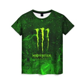 Женская футболка 3D с принтом MONSTER ENERGY , 100% полиэфир ( синтетическое хлопкоподобное полотно) | прямой крой, круглый вырез горловины, длина до линии бедер | energy | honda | mercedes | monster energy | porsche | racing | sport | toyota | автомобил | автомобильные | марка | машины | митсубиси | монстр | монстр энерджи | порше | спорт | тесла | тойота | хонда