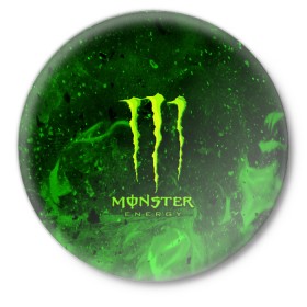 Значок с принтом MONSTER ENERGY ,  металл | круглая форма, металлическая застежка в виде булавки | energy | honda | mercedes | monster energy | porsche | racing | sport | toyota | автомобил | автомобильные | марка | машины | митсубиси | монстр | монстр энерджи | порше | спорт | тесла | тойота | хонда