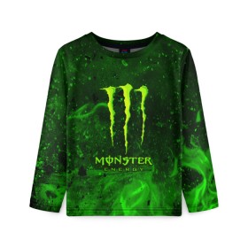 Детский лонгслив 3D с принтом MONSTER ENERGY , 100% полиэстер | длинные рукава, круглый вырез горловины, полуприлегающий силуэт
 | energy | honda | mercedes | monster energy | porsche | racing | sport | toyota | автомобил | автомобильные | марка | машины | митсубиси | монстр | монстр энерджи | порше | спорт | тесла | тойота | хонда