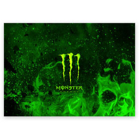 Поздравительная открытка с принтом MONSTER ENERGY , 100% бумага | плотность бумаги 280 г/м2, матовая, на обратной стороне линовка и место для марки
 | Тематика изображения на принте: energy | honda | mercedes | monster energy | porsche | racing | sport | toyota | автомобил | автомобильные | марка | машины | митсубиси | монстр | монстр энерджи | порше | спорт | тесла | тойота | хонда