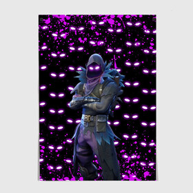 Постер с принтом Fortnite Raven. , 100% бумага
 | бумага, плотность 150 мг. Матовая, но за счет высокого коэффициента гладкости имеет небольшой блеск и дает на свету блики, но в отличии от глянцевой бумаги не покрыта лаком | archetype | fortnite | fortnite 2 | fortnite x | ikonik | marshmello | raven | архетип | ворон | иконик | маршмелло | фортнайт | фортнайт 2 | фортнайт глава 2