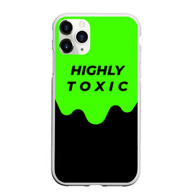 Чехол для iPhone 11 Pro Max матовый с принтом HIGHLY toxic 0 2 , Силикон |  | green | neon | street style | style | toxic