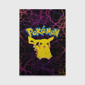 Обложка для автодокументов с принтом Pikachu , натуральная кожа |  размер 19,9*13 см; внутри 4 больших “конверта” для документов и один маленький отдел — туда идеально встанут права | anime | pikachu | pokemon | pokemon logo | аниме | анимэ | пика | пикачу | покемон | покемон постер | эш и пикачу | эш кетчум | япония | японский