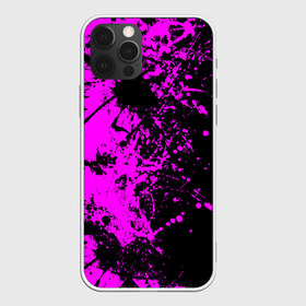 Чехол для iPhone 12 Pro Max с принтом Чёрная магия , Силикон |  | paint | paints | брызги | брызги краски | брызги красок | краска | краски | пятна краски | разводы | разводы краски | смешивание красок | фиолетово черный | фон | цвета