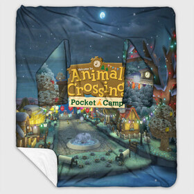 Плед с рукавами с принтом ANIMAL CROSSING , 100% полиэстер | Закругленные углы, все края обработаны. Ткань не мнется и не растягивается. Размер 170*145 | animal crossing:new horizons | game | nintendo | анимал кроссинг | животные | звери | игра | нинтендо | пересечение животных