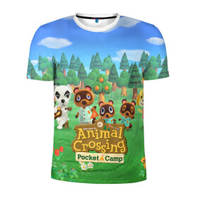 Мужская футболка 3D спортивная с принтом ANIMAL CROSSING , 100% полиэстер с улучшенными характеристиками | приталенный силуэт, круглая горловина, широкие плечи, сужается к линии бедра | animal crossing:new horizons | game | nintendo | анимал кроссинг | животные | звери | игра | нинтендо | пересечение животных