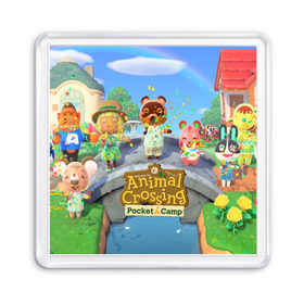 Магнит 55*55 с принтом ANIMAL CROSSING , Пластик | Размер: 65*65 мм; Размер печати: 55*55 мм | Тематика изображения на принте: animal crossing:new horizons | game | nintendo | анимал кроссинг | животные | звери | игра | нинтендо | пересечение животных