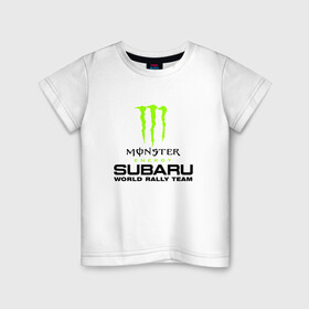 Детская футболка хлопок с принтом MONSTER ENERGY (Z) , 100% хлопок | круглый вырез горловины, полуприлегающий силуэт, длина до линии бедер | energy | monster | monster energy | sport | subaru | когти | монстер энерджи | монстр | ралли | спорт | субару | энергия