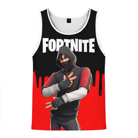 Мужская майка 3D с принтом FORTNITE x IKONIK , 100% полиэстер | круглая горловина, приталенный силуэт, длина до линии бедра. Пройма и горловина окантованы тонкой бейкой | Тематика изображения на принте: deadmau5 | fortnite | fortnite 2 | fortnite x маршмелло | ikonik | marshmello | ninja | ninja streamer | raven | travis scott | ворон | иконик | ниндзя | пили | рейвен | трэвис скотт | фортнайт