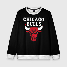 Детский свитшот 3D с принтом CHICAGO BULLS , 100% полиэстер | свободная посадка, прямой крой, мягкая тканевая резинка на рукавах и понизу свитшота | bulls | chicago | chicago bulls | nba | red bulls | usa | америка | быки | нба | сша | чикаго буллс