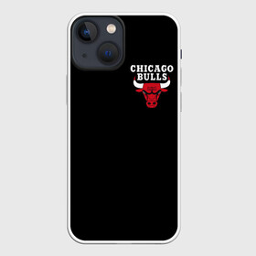 Чехол для iPhone 13 mini с принтом CHICAGO BULLS   ЧИКАГО БУЛЛС ЛОГО НА КАРМАШКЕ ,  |  | bulls | chicago | chicago bulls | nba | red bulls | usa | америка | быки | нба | сша | чикаго буллс