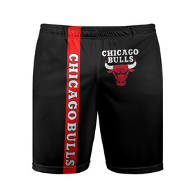 Мужские шорты спортивные с принтом CHICAGO BULLS ,  |  | Тематика изображения на принте: bulls | chicago | chicago bulls | nba | red bulls | usa | америка | быки | нба | сша | чикаго буллс