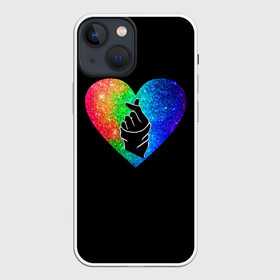 Чехол для iPhone 13 mini с принтом Сердечко ,  |  | bts | rm | бойбенд | бтс | ви | джонгук | корейское сердечко | любовь | музыка | сердце | сюги | чимин | чин