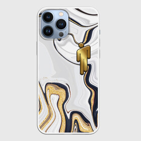 Чехол для iPhone 13 Pro Max с принтом Billie Eilish Gold ,  |  | Тематика изображения на принте: billie eilish | billie eilish gold | bud guy | gold блонш | logo | айлиш | айлишь | билли | билли айлиш | блонч | блонш | золотой | золотой логотип | лого | логотип билли айлиш | человечек