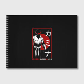 Альбом для рисования с принтом Гуррен Лаганн Камина , 100% бумага
 | матовая бумага, плотность 200 мг. | Тематика изображения на принте: gurren | japan | kamina | lagann | аниме | бур | гуррен | гуррендан | ёко | иероглифы | камина | лаганн | промар | самурай | симон | стиль | япония | японский