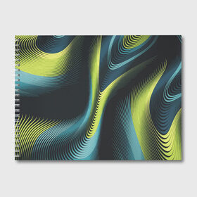 Альбом для рисования с принтом Wave , 100% бумага
 | матовая бумага, плотность 200 мг. | abstraction | color | fashion | rastr | wave | абстракция | волна | мода | растр | цвет