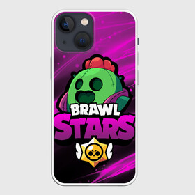 Чехол для iPhone 13 mini с принтом СПАЙК BRAWL STARS ,  |  | brawl stars spike | spike | бравл старс спайк | бравлер | кактус | спайк | спайк brawl stars