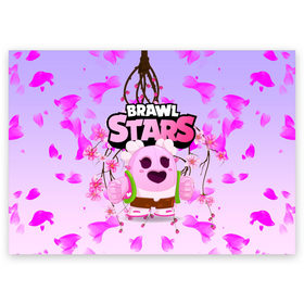 Поздравительная открытка с принтом Sakura Spike Brawl Stars , 100% бумага | плотность бумаги 280 г/м2, матовая, на обратной стороне линовка и место для марки
 | Тематика изображения на принте: brawl | brawl stars | sakura spike | spike | бравл | бравл кактус | бравл старс | кактус | сакура спайк | спайк | спайк бравл старс