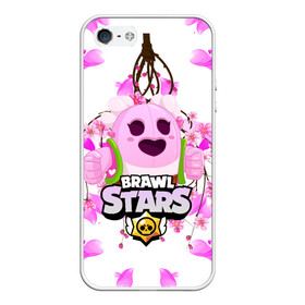 Чехол для iPhone 5/5S матовый с принтом Sakura Spike Brawl Stars , Силикон | Область печати: задняя сторона чехла, без боковых панелей | brawl | brawl stars | sakura spike | spike | бравл | бравл кактус | бравл старс | кактус | сакура спайк | спайк | спайк бравл старс