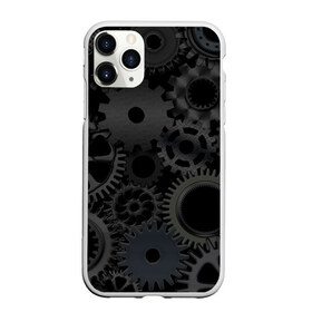 Чехол для iPhone 11 Pro матовый с принтом Механизмы , Силикон |  | hi tech | steampunk | брутальные | брутальный | инженер | инжинер | искусство механизмов | механизм | механизмы | стимпанк | текстура | черные шестерёнки | шестеренки | шестерни | я инженер