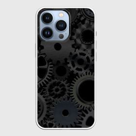 Чехол для iPhone 13 Pro с принтом Механизмы ,  |  | hi tech | steampunk | брутальные | брутальный | инженер | инжинер | искусство механизмов | механизм | механизмы | стимпанк | текстура | черные шестерёнки | шестеренки | шестерни | я инженер