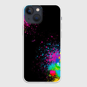 Чехол для iPhone 13 mini с принтом Брызги красок ,  |  | абстракция | брызги | брызги краски | брызги красок | краска | круги | лайки | пятна | радуга | спрей | цветной