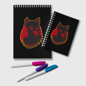 Блокнот с принтом Wolf Logo , 100% бумага | 48 листов, плотность листов — 60 г/м2, плотность картонной обложки — 250 г/м2. Листы скреплены удобной пружинной спиралью. Цвет линий — светло-серый
 | Тематика изображения на принте: animal | beast. | dog | logo | wolf | woof | волк | животные | зверь | лого | логотип | собака | хищник
