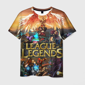 Мужская футболка 3D с принтом League of Legends , 100% полиэфир | прямой крой, круглый вырез горловины, длина до линии бедер | art | dota | dota 2 | fan | game | hero | league | league of legends | legends | lol | moba | mobile legend | riot game | герои | детские | дота | женские | игра | моба | мужские