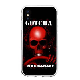 Чехол для iPhone XS Max матовый с принтом Gotcha , Силикон | Область печати: задняя сторона чехла, без боковых панелей | 666 | 999 | car | game | gotcha | max damage | old school | череп