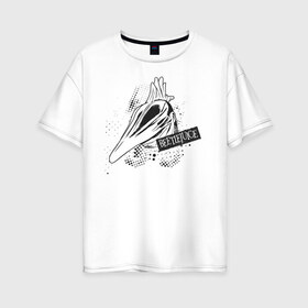 Женская футболка хлопок Oversize с принтом 2365869 , 100% хлопок | свободный крой, круглый ворот, спущенный рукав, длина до линии бедер
 | beetlejuice | vdpartat | адам | битлджус | монстр | ужасы