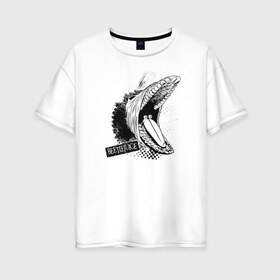 Женская футболка хлопок Oversize с принтом Beetlejuice , 100% хлопок | свободный крой, круглый ворот, спущенный рукав, длина до линии бедер
 | Тематика изображения на принте: beetlejuice | vdpartat | барбара | битлджус | монстр | ужасы