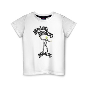 Детская футболка хлопок с принтом 2366317 , 100% хлопок | круглый вырез горловины, полуприлегающий силуэт, длина до линии бедер | beetlejuice | vdpartat | битлджус | ужасы