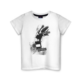 Детская футболка хлопок с принтом 2366371 , 100% хлопок | круглый вырез горловины, полуприлегающий силуэт, длина до линии бедер | Тематика изображения на принте: beetlejuice | vdpartat | битлджус | монстр | ужасы