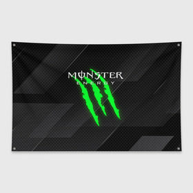 Флаг-баннер с принтом MONSTER ENERGY (Z) , 100% полиэстер | размер 67 х 109 см, плотность ткани — 95 г/м2; по краям флага есть четыре люверса для крепления | black monster | bmx | claw | cybersport | energy | monster | monster energy | moto | motocross | race | sport | киберспорт | когти | монстер энерджи | монстр | мото | мотокросс | ралли | скейтбординг | спорт | то | энергия