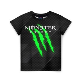 Детская футболка 3D с принтом MONSTER ENERGY (Z) , 100% гипоаллергенный полиэфир | прямой крой, круглый вырез горловины, длина до линии бедер, чуть спущенное плечо, ткань немного тянется | Тематика изображения на принте: black monster | bmx | claw | cybersport | energy | monster | monster energy | moto | motocross | race | sport | киберспорт | когти | монстер энерджи | монстр | мото | мотокросс | ралли | скейтбординг | спорт | то | энергия