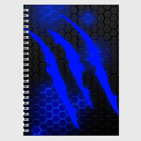Тетрадь с принтом MONSTER ENERGY (+спина) (Z) , 100% бумага | 48 листов, плотность листов — 60 г/м2, плотность картонной обложки — 250 г/м2. Листы скреплены сбоку удобной пружинной спиралью. Уголки страниц и обложки скругленные. Цвет линий — светло-серый
 | Тематика изображения на принте: black monster | bmx | claw | cybersport | energy | monster | monster energy | moto | motocross | race | sport | киберспорт | когти | монстер энерджи | монстр | мото | мотокросс | ралли | скейтбординг | спорт | то | энергия