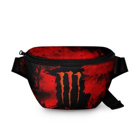 Поясная сумка 3D с принтом MONSTER ENERGY (Z) , 100% полиэстер | плотная ткань, ремень с регулируемой длиной, внутри несколько карманов для мелочей, основное отделение и карман с обратной стороны сумки застегиваются на молнию | black monster | bmx | claw | cybersport | energy | monster | monster energy | moto | motocross | race | sport | киберспорт | когти | монстер энерджи | монстр | мото | мотокросс | ралли | скейтбординг | спорт | энергия