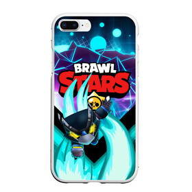 Чехол для iPhone 7Plus/8 Plus матовый с принтом BRAWL STARS MECHA CROW , Силикон | Область печати: задняя сторона чехла, без боковых панелей | 8 bit | brawl stars | crow | gale | leon | leon shark | max | mecha | mecha crow | mr.p | sally leon | shark | tara | virus 8 bit | werewolf leon | акула | берли | бравл старс | ворон | макс | оборотень