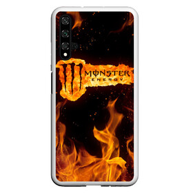 Чехол для Honor 20 с принтом FIRE MONSTER ENERGY (Z) , Силикон | Область печати: задняя сторона чехла, без боковых панелей | Тематика изображения на принте: black monster | bmx | claw | energy | fire | monster | monster energy | moto | motocross | race | sport | киберспорт | когти | монстер энерджи | монстр | мото | мотокросс | огонь | ралли | скейтбординг | спорт | энергия